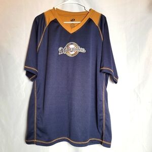 Milwaukee Brewers Dynasty Men's Shirt Patch Logo Size XL